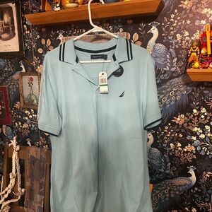 Nautica Men's Sky Blue Polo Shirt